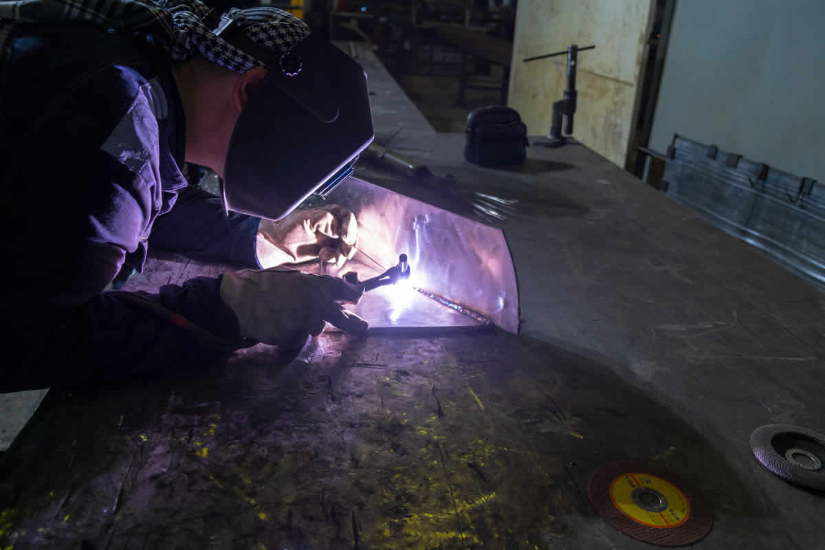 thumbnail image 2 of Vintage Style Auto Shop Metal Sign - We Do Complete Welding Service 2 of 6
